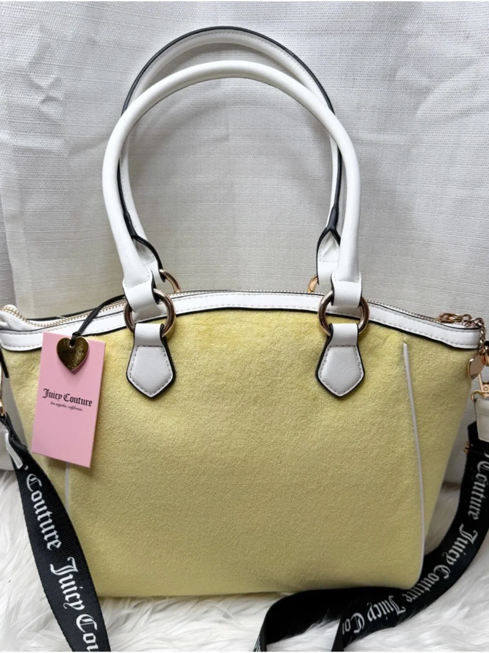 Juicy Couture Strawberry Velour Bag NWT Crossbody Tote Y2K
